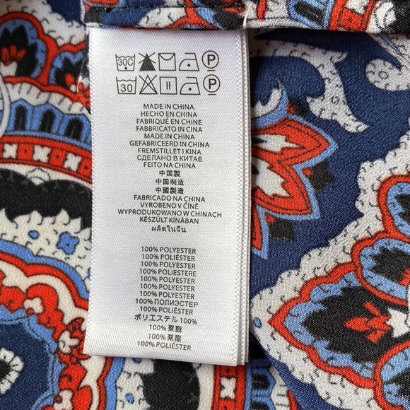 NWOT Women’s Red multicolor blouse by Michael Kors. Size XS. - Picture 10 of 10